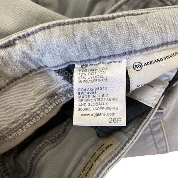 AG Adriano Goldschmied Grey Stevie Ankle Petite Jeans Size 26P - Picture 5 of 5